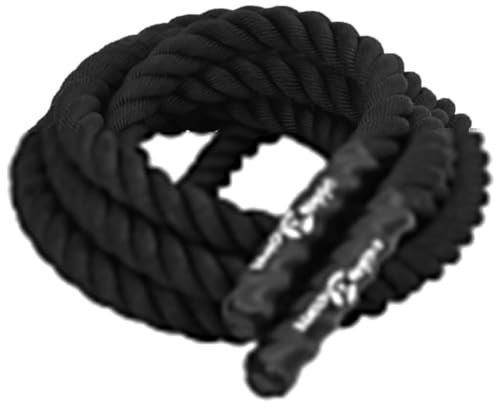 JUDYY Corda da Allenamento Nera 6 m 4,5 kg in Poliestere,Corde,Fili e Catene,Cavi e funi,Corda Intrecciata,Cima per Ancoraggio e Ormeggio-94265