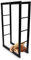 BITUXX Kaminholzständer Holzlager Kaminholzkorb Brennholzhalter Holzablage Kaminholzregal 60 x 100 aus Metall
