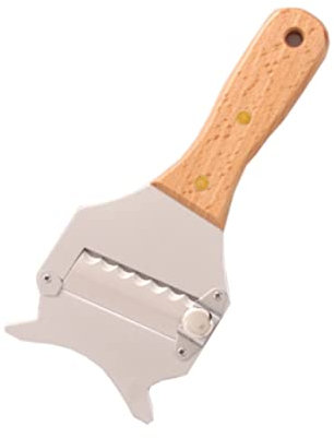 Garneck ustensiles de cuisine - Couteau à truffe - Fromage trancheur - Truffe couteau - Truffe fromage râpe à main avion à truffes Coupe-fromage trancheuse à truffes En bois Silver