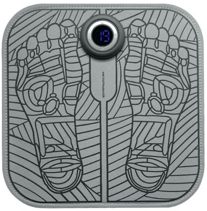 Macchina Per Massaggio Piedi, Pad Massaggiatore Gambe Ricaricabile | Massaggiatore Per Piedi E Polpacci, Tappetino Stimolatore Per Piedi Con 8 Modalità, 19 Punti Di Intensità, Display Intelligente Per