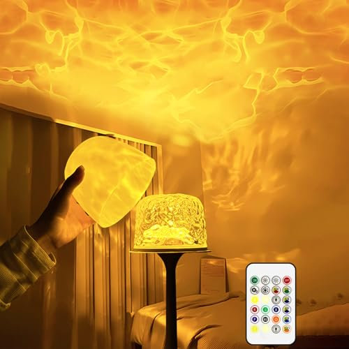 PAIRIER Ocean Lamp Wave Lamp LED Sternenhimmel Projektor Kinder Nachttischlampe mit 16 Beleuchtung-Effekten Romantisches Dimmbares Ambientelicht Nachtlicht Zimmer Deko