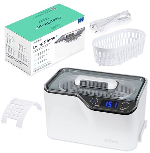 ZENT DeepClean+ Limpiador Ultrasonidos 42 kHz 600 ml 161 x 50 mm - Ultrasonidos Limpieza de Gafas, Férula Dental, Joyería y Relojes, 5 Programas - Tecnología UltraWave & CoolGuard