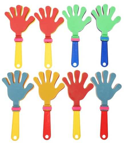 VILLFUL Aplaudidores de Plástico Pequeños sin Sonrisa 8 Piezas Generador de Ruido para Fiestas Infantiles Accesorios de Animación para Cumpleaños y Eventos Deportivos