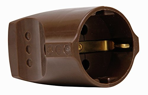 Kopp 183206004 skyddande kontaktkoppling, plast, IP 20, okrossbar, för kabeltvärsnitt upp till 3 x 1,5 mm², 250 V, brun,