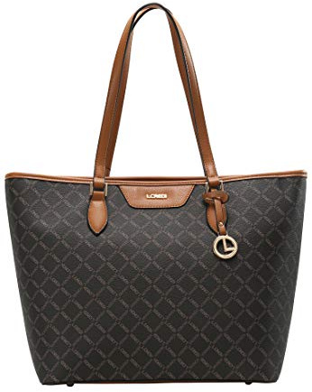 L.CREDI Handtasche Filiberta mit Label-Applikationen