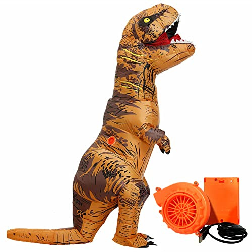 WeYingLe Uppblåsbar T-Rex-dräkt, halloween-dinosauriedräkt för barn för cosplayfest, uppblåsbar dinosauriedräkt för barn och småbarn