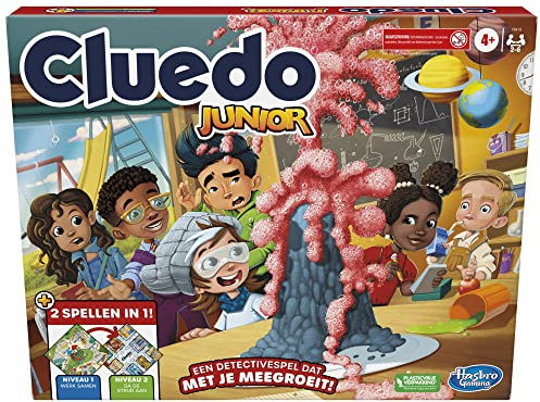 Cluedo Junior 2-in-1-Spielgesichter, Detektiv für jüngere Kinder, Brettspiel (Niederländische Version)