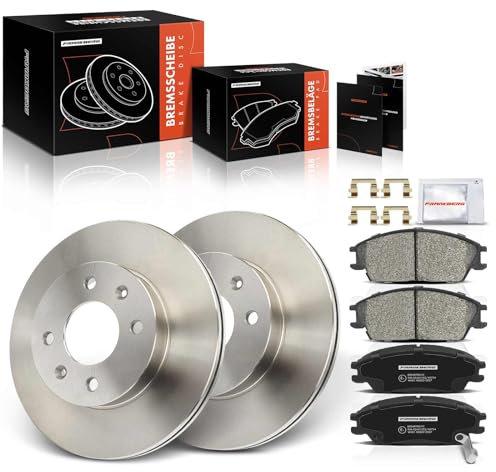 Frankberg 2x Bremsscheiben + 4x Bremsbeläge Mit bremsenschmiermittel Vorderachse Links Rechts Kompatibel mit Getz TB 1.1L-1.6L 2002-2010 Replace# 517121C000 5810122A00