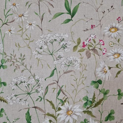 Tyg metervara lättskött natur Meadow Blommor ängsblommor blommor delotyg gardin tyg bordsduk