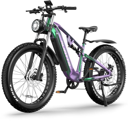 DUOTTS E26 Bici Eléctrica Adultos, 26 x 4,0 Pulgadas Bicicletas Eléctricas de Montaña, Ebike 250W Batería 48V 20 Ah autonomía hasta 120 Km, Frenos Hidráulicos de cuatro pistones y suspensión Neumática