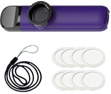 BEALIFE Kazoo flöjtföljeslagare justerbar ton Kazoo för gitarrspel med fem membran för musikentusiaster med fem flöjtmembran för musikälskare , Violett , 10.8x2.5x2 cm