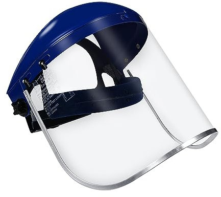 Blue Eagle Full Face Impact Resistant Safety Faceshield (B1BL+FC48) | Clear Extrusion-Grade Polycarbonate Visor | UV Filter, Scale U6 | 1 Set + Replacment Visor