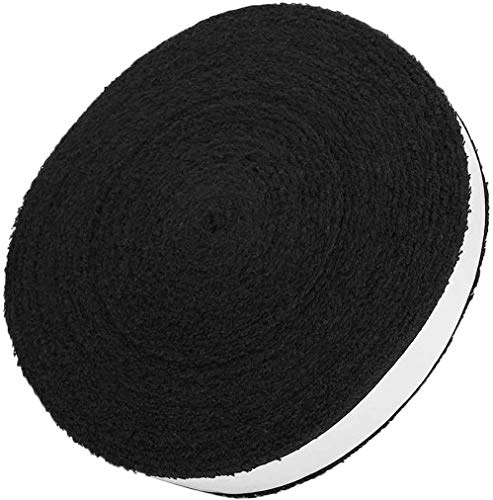 10m Towelling Hockey Tape Tennis Badminton Racket Overgrip Anti-slip Racket Grip Finishing Tape Squash Racquet Stick Grip Super Absorbent Replacement Grip Self-Adhesive Cloth Tape Racket Sweat Band