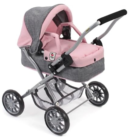 Bayer Chic 2000 555-15 - Passeggino per bambole Smarty, per bambini dai 2 anni in su, grigio melange rosa