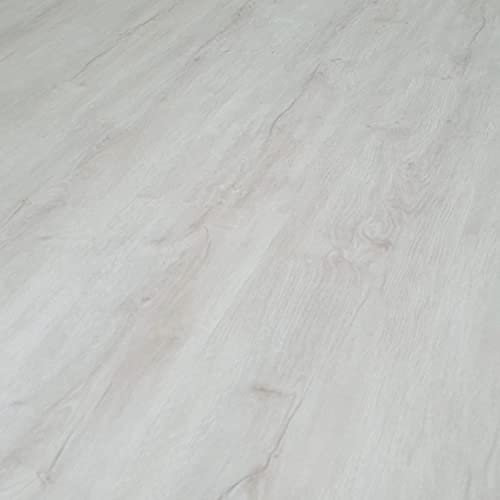 TRECOR Klick Vinylboden Designboden SPC RIGID Massivdiele 6,5 mm stark mit 0,5 mm Nutzschicht inclusive Trittschall - WASSERFEST -Sie kaufen 1 m² (1 m² | Vinylboden, Eiche Premium Weiß)