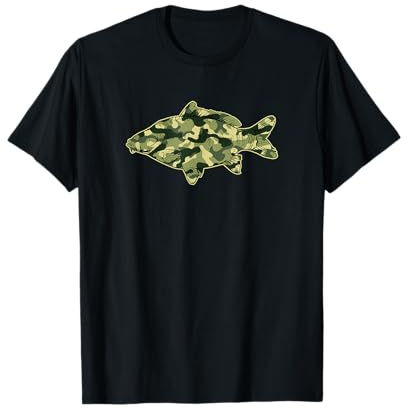 Carp Fishing Motif Camouflage Fisherman Carp Fishing T-Shirt