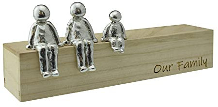 Personalised Choose Your Own Family Combination Metal Sculpture Figurines - Christmas, Fathers Day, Mothers Day, (1 Child)
