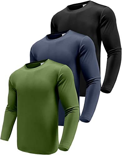 Boyzn - Confezione da 1, 3 o 5 magliette a maniche lunghe da uomo, T-Shirt, UPF 50+ protezione UV, ad asciugatura rapida, maglietta funzionale, traspirante, a maniche lunghe, maglietta sportiva da