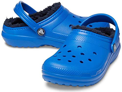 Crocs Sabots Classiques doublés Unisexes pour Enfant, Boulon Bleu, 9 Toddler