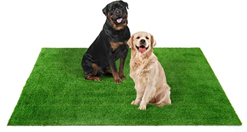 CAPHAUS 72 x 120 inches Self-Draining Artificial Grass Turf, Fake Faux Grass Pad Mat for Pets, Dog Potty Training, Indoor/Outdoor Flooring Lawn Décor Rug Pad, Easy to Clean with Drainage Holes