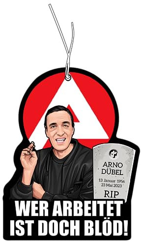 2x Arno Dübel – Wer Arbeitet Ist Doch Blöd, Lustiger Duftbaum Auto, Duftspender, Tuning, Car Air Freshener, Duftanhänger Set