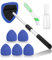 Nettoyant pour Pare-Brise,Brosse de Nettoyage de Pare-Brise,Nettoyage pare brise intérieur,Nettoyage de Pare-Brise avec Poignée Télescopique avec Poignée Pivotante à 180°et 6 Tampons Lavables,Bleu