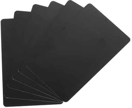 QUARKZMAN Tarjetas de PVC en Blanco 15Mil Calidad Gráfica Negro 20pcs | Plástico, Brillante, Impermeable, para Impresora de Credenciales de Identificación con Foto