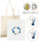 WIYETY 2 Sätze Canvas Taschen Stickset, Stickpackung aus Segeltuch, Diy Sticken Set Erwachsene mit Werkzeug und Anleitung, Sticken für Anfänger Stofftasche Set (Blumenmuster)