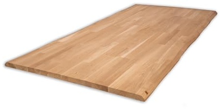LUMBERLAND Tischplatte Eiche Massiv Baumkante (80 x 80 cm, Eiche, naturbelassen)