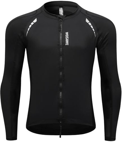 WOSAWE Veste de Protection pour Homme Respirante Chemise de Moto avec Coussins Blindés Amovibles (Noir sans Armure, L)