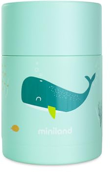 Miniland Termo Bebé para Comidas 600ml de Acero Inoxidable, Cierre Hermético y Aislamiento de Doble Pared, Mantiene Temperatura más de 24h Frío y Calor | Whaley