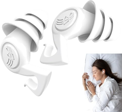 Bouchons d'oreilles antibruit - Protection auditive de haute fidélité, design flexible à triple ailettes | Conseils en silicone réutilisables pour les concerts, la méditation, les voyages, les sons