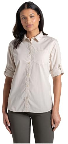 Craghoppers Womens Kiwi III Long Sleeve Hiking Shirt Anti-Insect UV Protection Outdoor Top