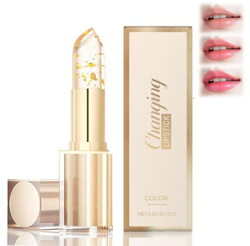 Gartiage Rouge à lèvres pour femme avec changement de couleur - Rouge à lèvres pH transparent qui change de couleur (1 pièce)