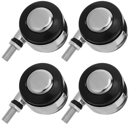 ZUNOXAZ 4 Pièces Roulettes de Chaise de Bureau Silencieuses Roues Pivotantes Filetées Accessoires de Remplacement pour Mobilier de Bureau Installation Rapide Convient Sols Durs et