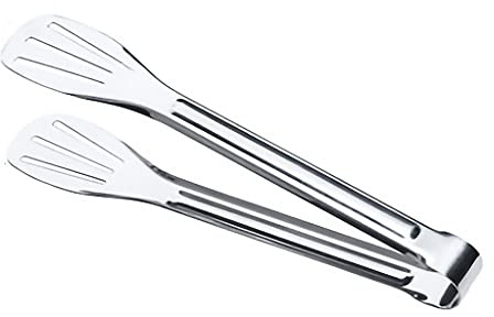 Pinzas para Barbacoa Pinzas de cocción cocina acero inoxidable, fácil limpiar y almacenar, ideal for cocinar, asar, barbacoa freír para Cocinar, Parrillas,Bufé(28.5cm)