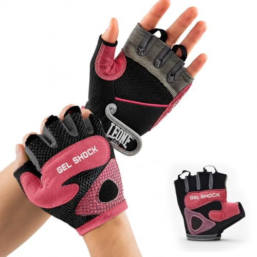 LEONE 1947 - Guantes de Gimnasio Unisex para Adulto, Rosa, M