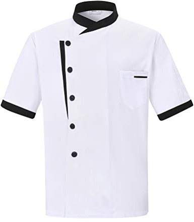 Nanxson Unisex kockjacka herr dam bagarjacka långärmad kortärmad arbetsjacka kockkläder