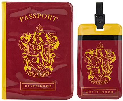 Cinereplicas Harry Potter - Set di tag e copertina per passaporto Grifondoro - Licenza ufficiale