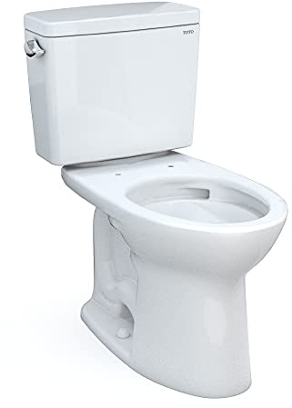 TOTO Drake Two-Piece Elongated 1.6 GPF TORNADO FLUSH Toilet with CEFIONTECT, Cotton White - CST776CSG#01