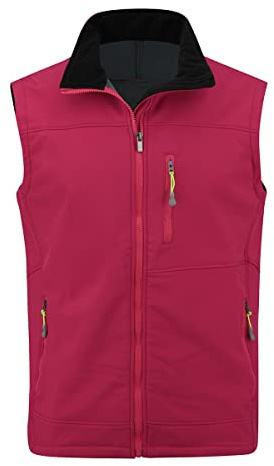 YOUTHUP Gilet da Ciclismo da Uomo Riflettente Leggero Antivento Gilet Bicicletta Sport Senza Maniche Giacca rosso, XS