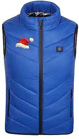 Gilet Chauffant USB Nu Enfants Garçons Filles Veste Chauffante 3 Températures Réglables avec Poches Doudoune Sans Manche imprimé Anime Vêtements Chauffants Lavable pour Ski Pêche Camping de Pêche