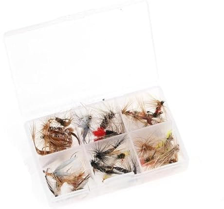 Mein erstes Fliegenset trocken Fliegenfischset Forellenset Trockenfliegen Set Schwimmende Kunstfliegen Forelle