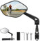 Links Fahrradspiegel für Lenker, Großes HD Sichtfeld, 360° Drehbar & Faltbar Rückspiegel, Oben & Unten Montierbar, Robust Fahrradlenker Spiegel für Fahrrad, Mountainbike, E Bike, EScooter