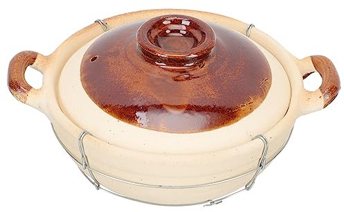 Amosfun Cacerola Mango De Barro Chino Cazuela Doméstica Duradera y Resistente Para Cocinar Fideos De Arroz Guisos y Sopas Casa