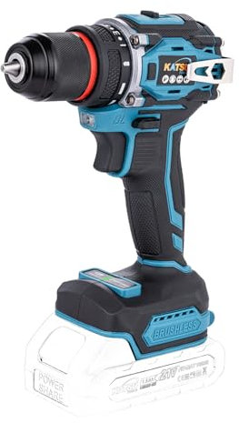 KATSU FIT-BAT 21 V Taladro atornillador inalámbrico sin escobillas con portabrocas sin llave de 10 mm, ideal para tareas de bricolaje en el jardín del hogar, sin batería 102622