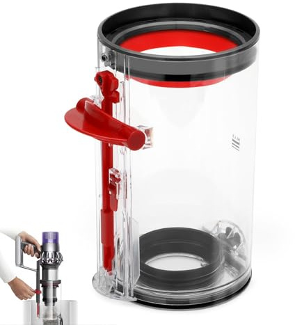 SQLJYU Transparent dammuppsamlare kruka för Dyson V11/V15 dammbehållare, för Dyson dammsugare tillbehör reservdelar fastsättning, dammsugarhink för Dyson dammsugare reservdelar
