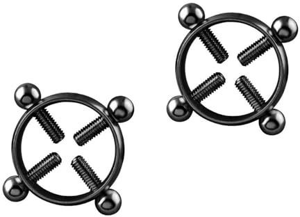 Nippelklemmen Brustwarzen，Fetisch Nippelklemmen，Einstellbar Nipple Clamps，Schwarz Bdsms spielzeug ，Edelstahl Brustwarzenklemmen，Stimulation Erotik SM，für Paare Extrem Sex
