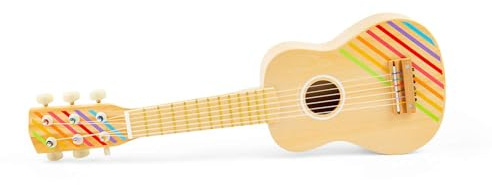 Bigjigs Toys Wooden Kids Guitar, Musical Instrument for Toddlers