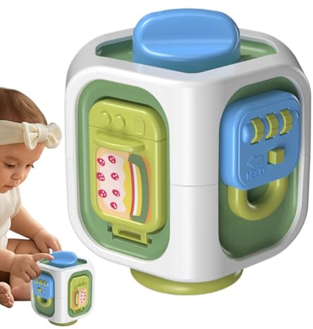 Cubo de juguete de actividad | Juguetes para habilidades motrices | Juguete interactivo de motricidad fina para niños pequeños